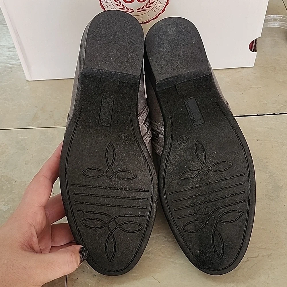 SO Meme Pewter Block Heel 7.5